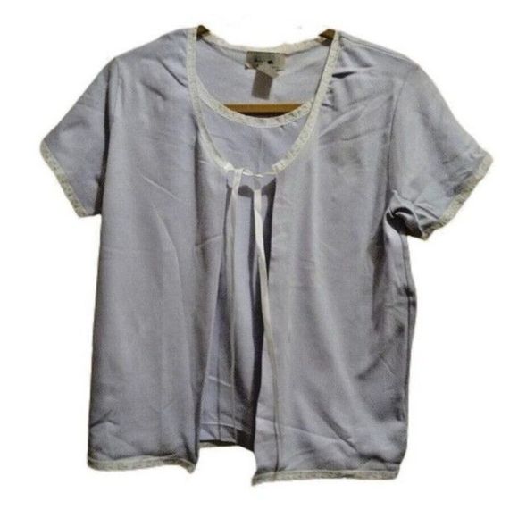 Mums & Blossums Maternity Nursing Short Pajamas Set - Short Sleeve - Size Small - Picture 2 of 5